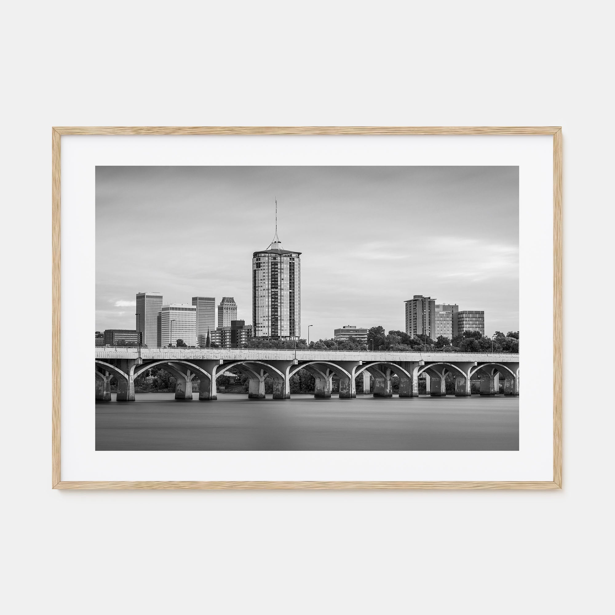 Tulsa Landscape B&W Poster