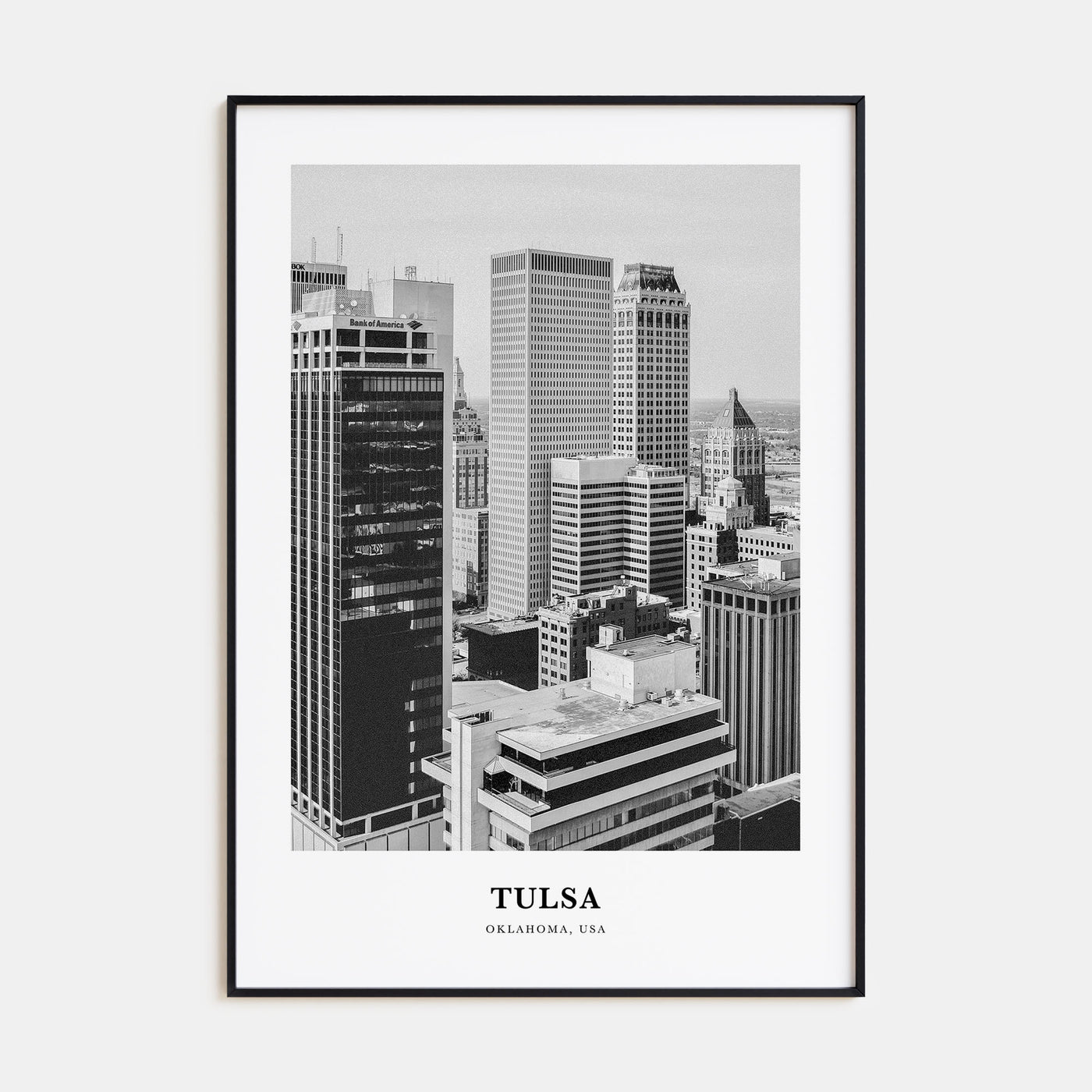 Tulsa Portrait B&W Poster