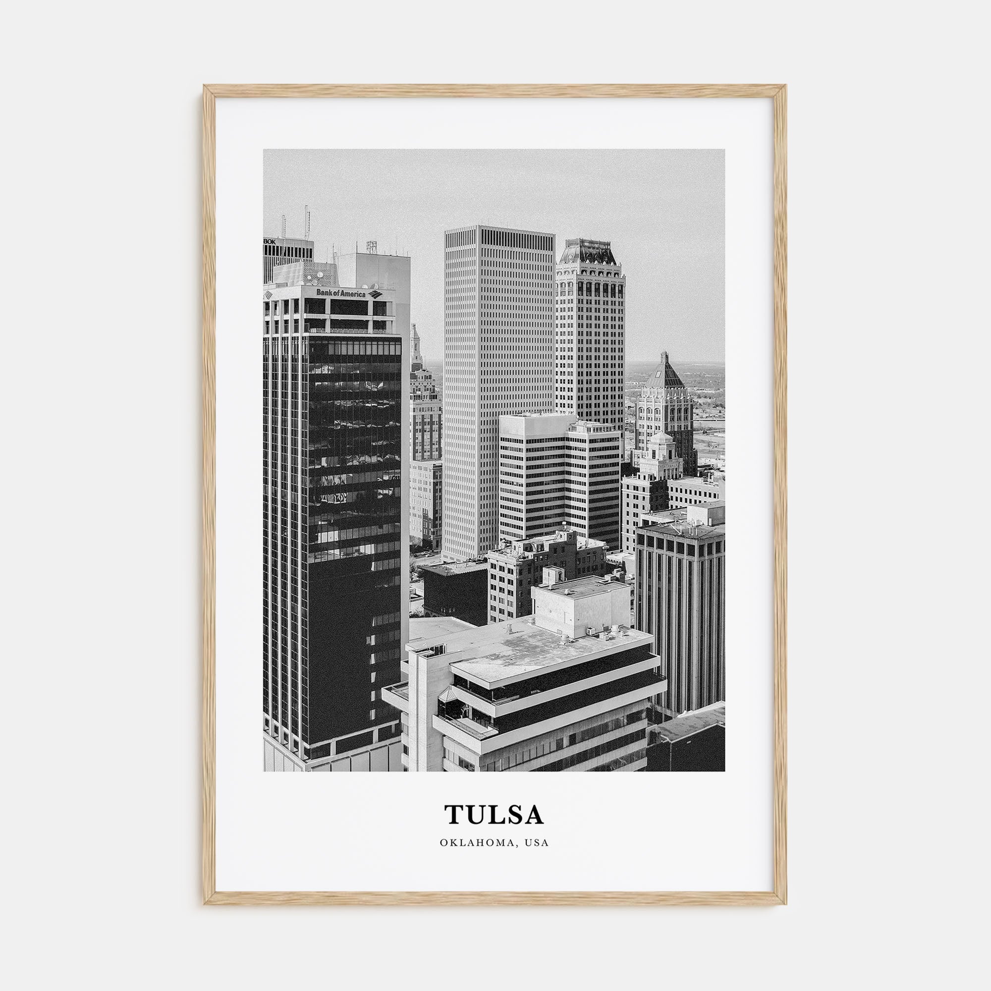 Tulsa Portrait B&W Poster