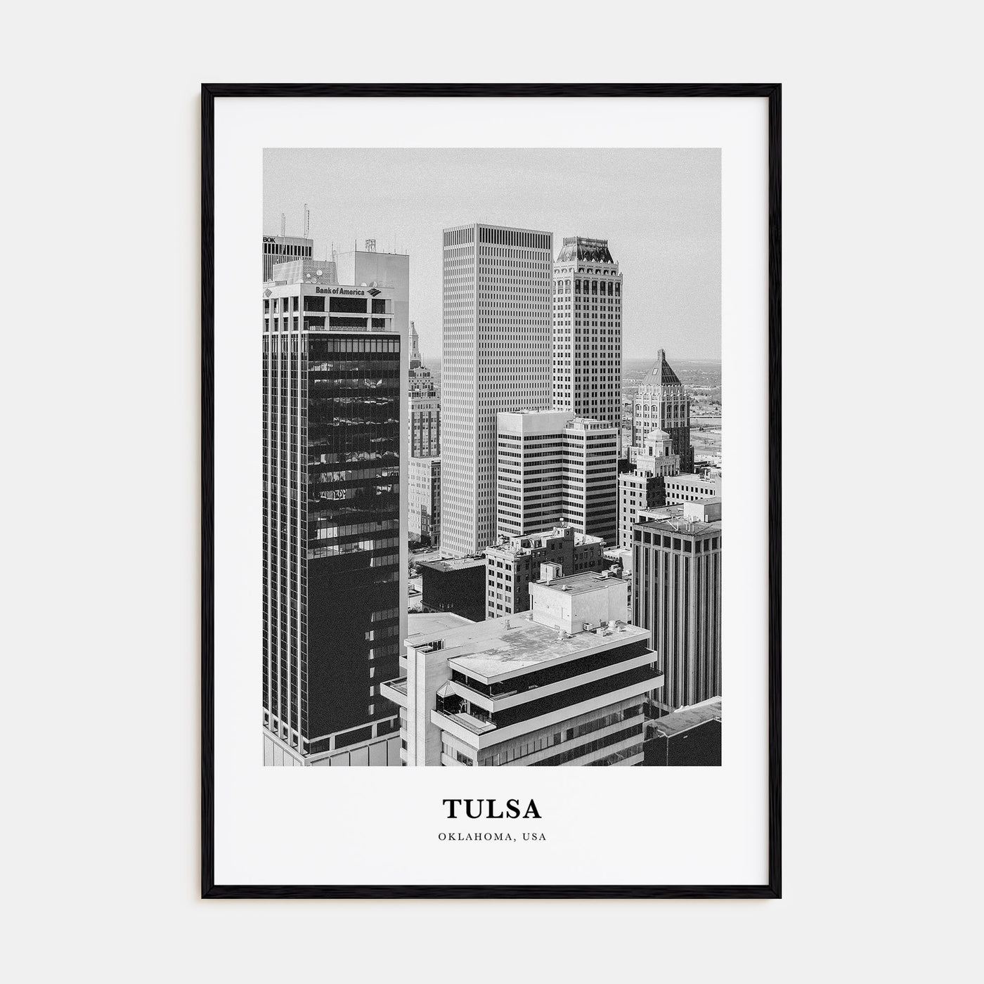 Tulsa Portrait B&W Poster