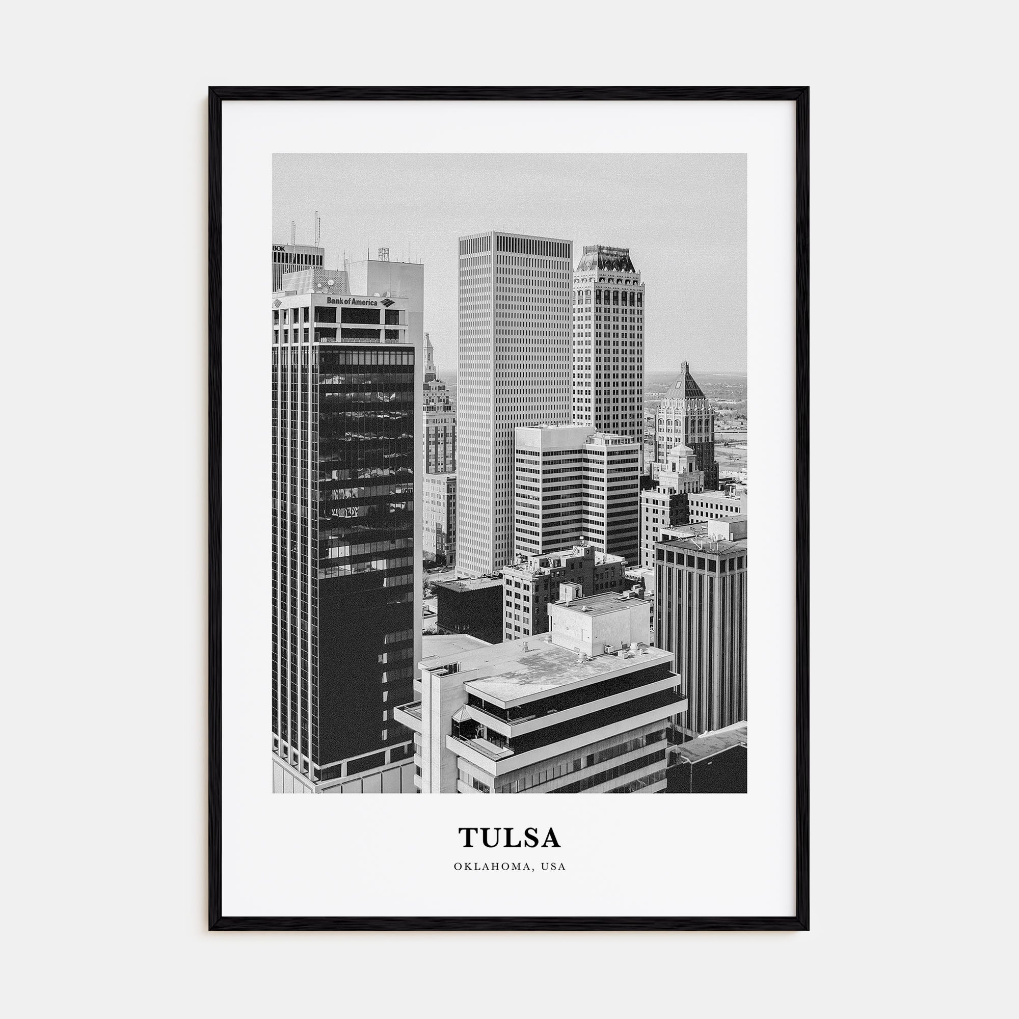 Tulsa Portrait B&W Poster