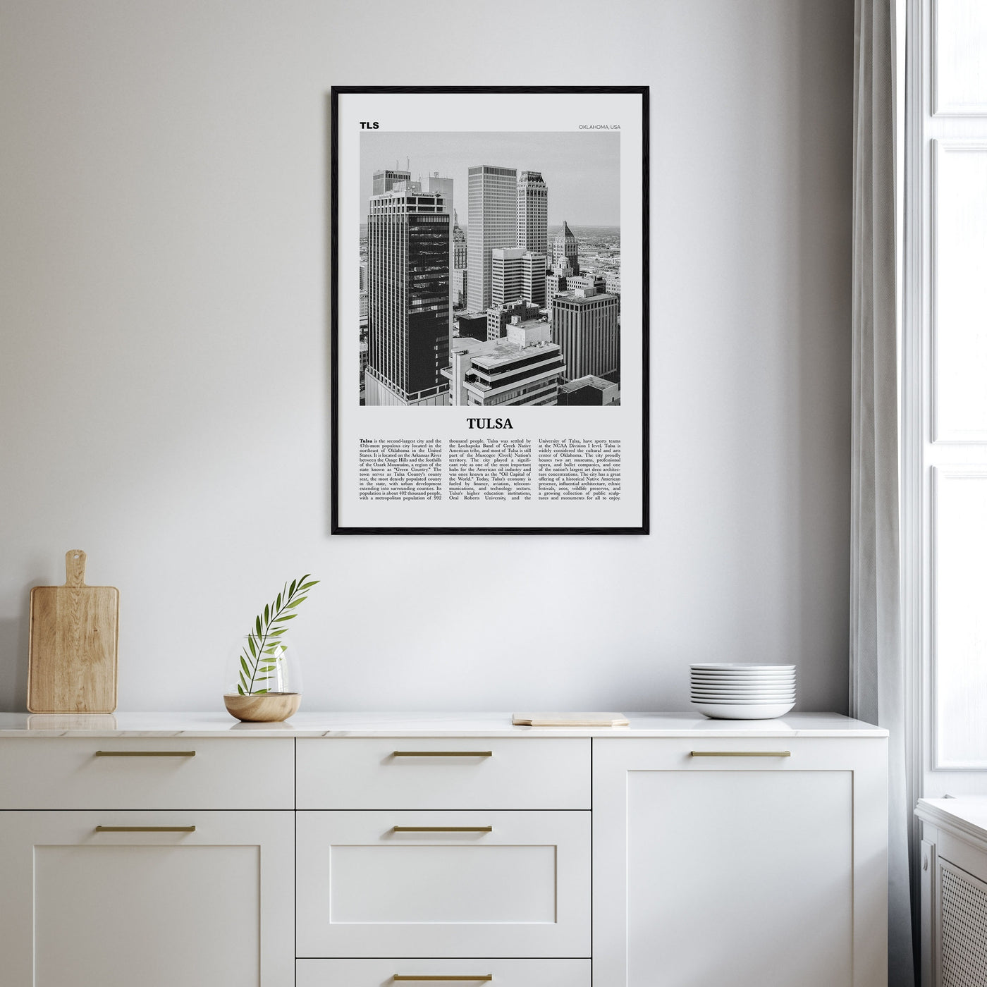 Tulsa Travel B&W Poster