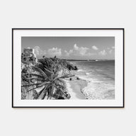 Tulum Landscape B&W Poster