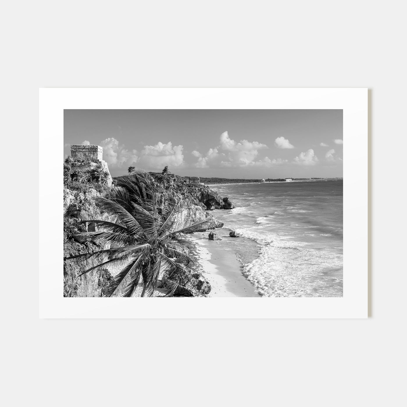 Tulum Landscape B&W Poster