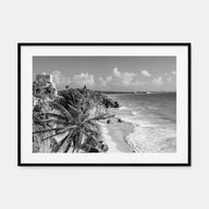 Tulum Landscape B&W Poster