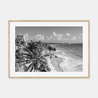Tulum Landscape B&W Poster