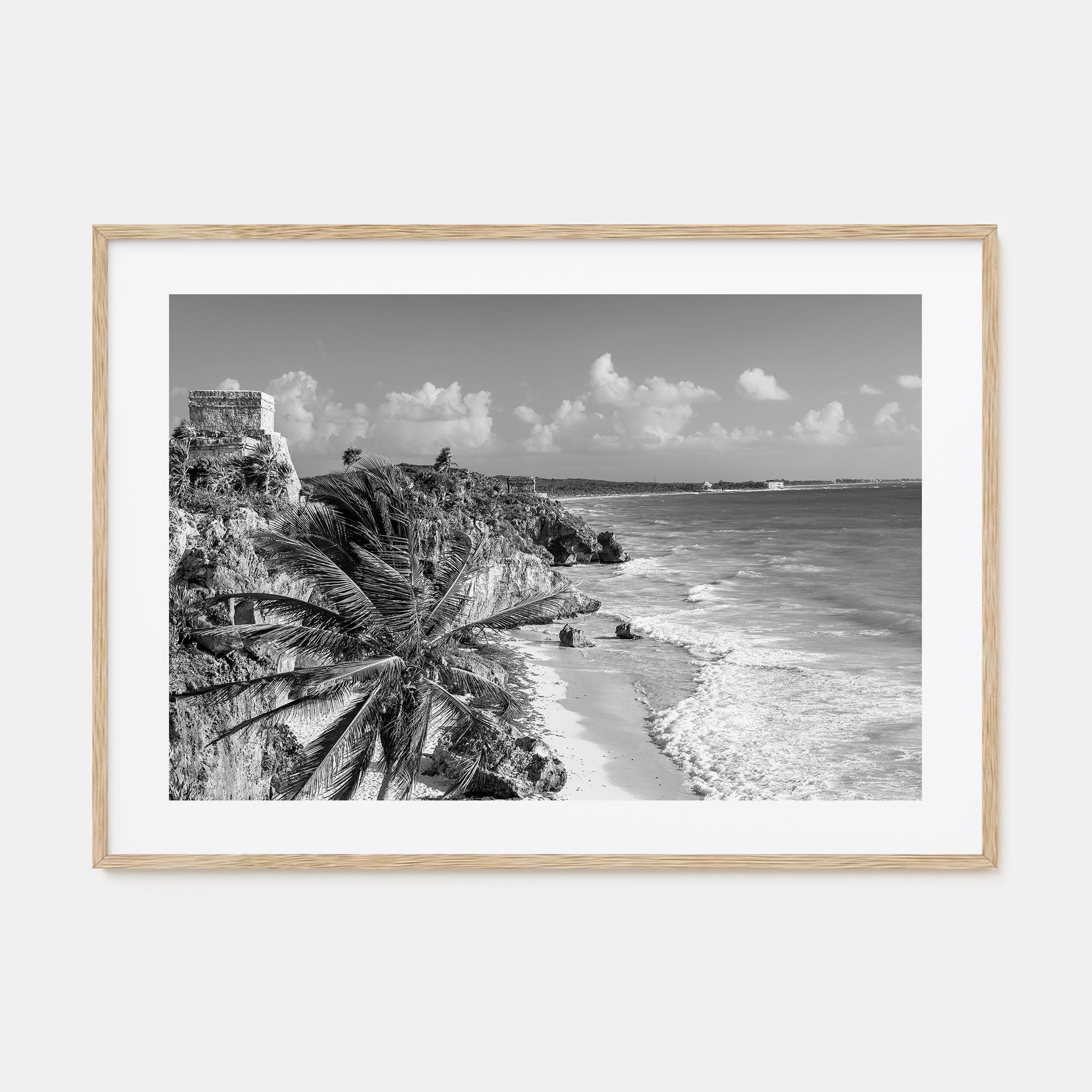 Tulum Landscape B&W Poster