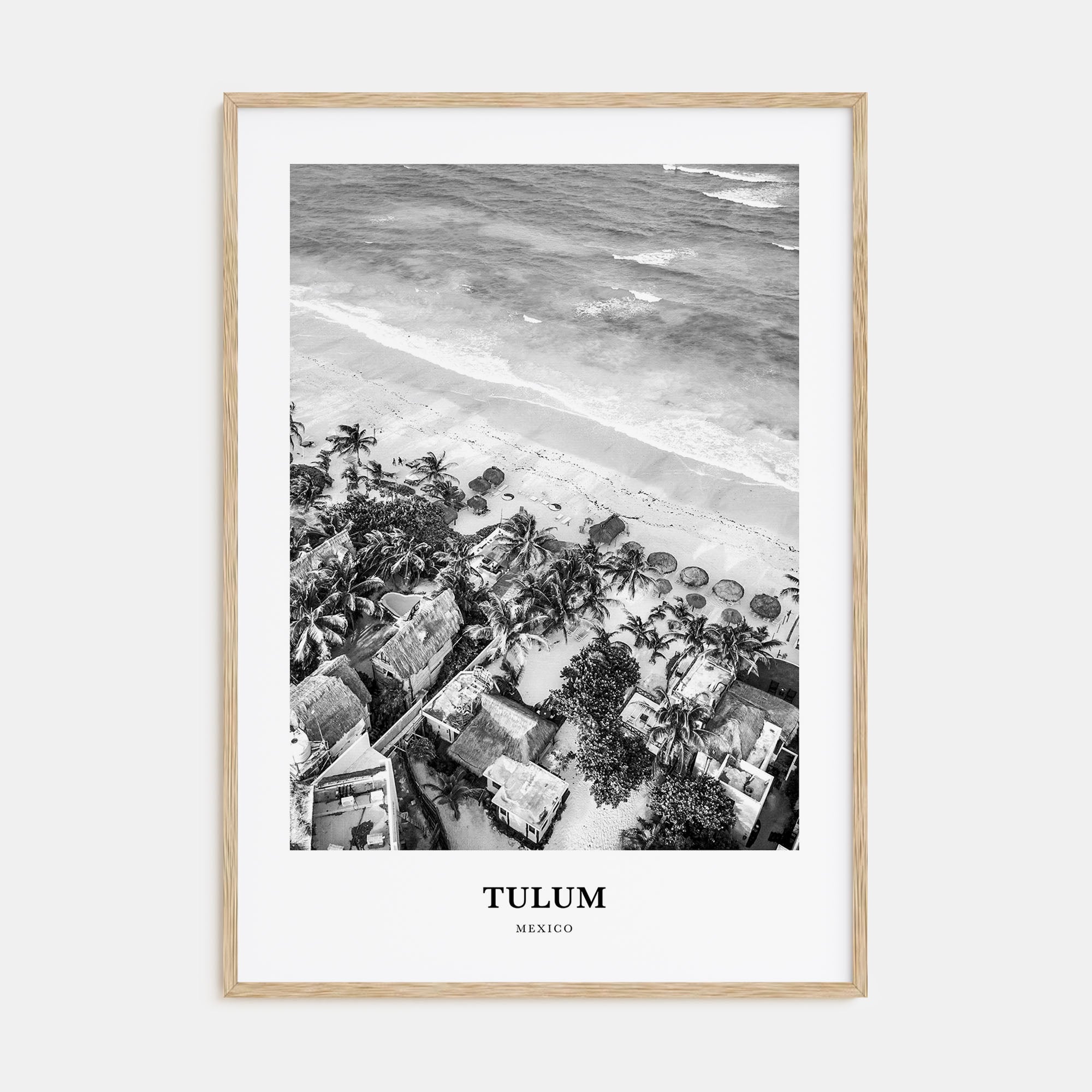 Tulum Portrait B&W No 2 Poster