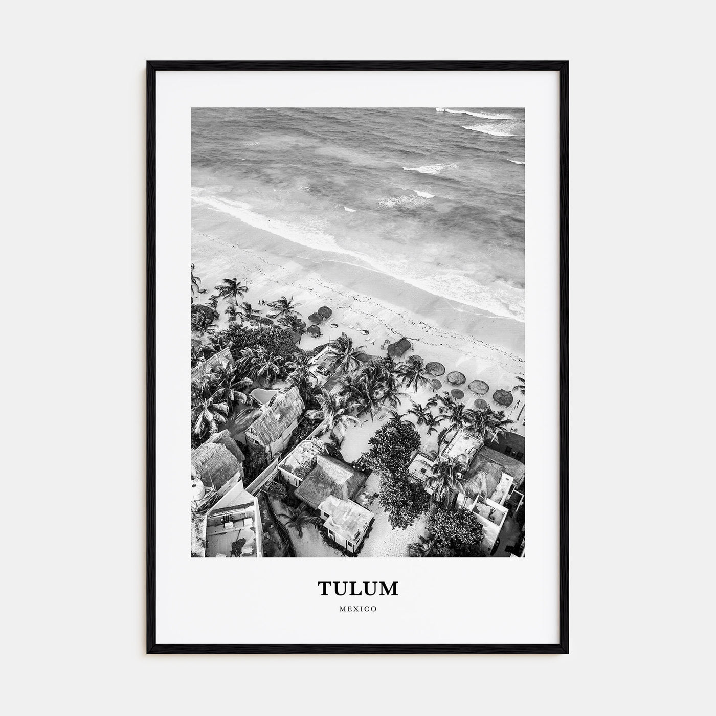 Tulum Portrait B&W No 2 Poster