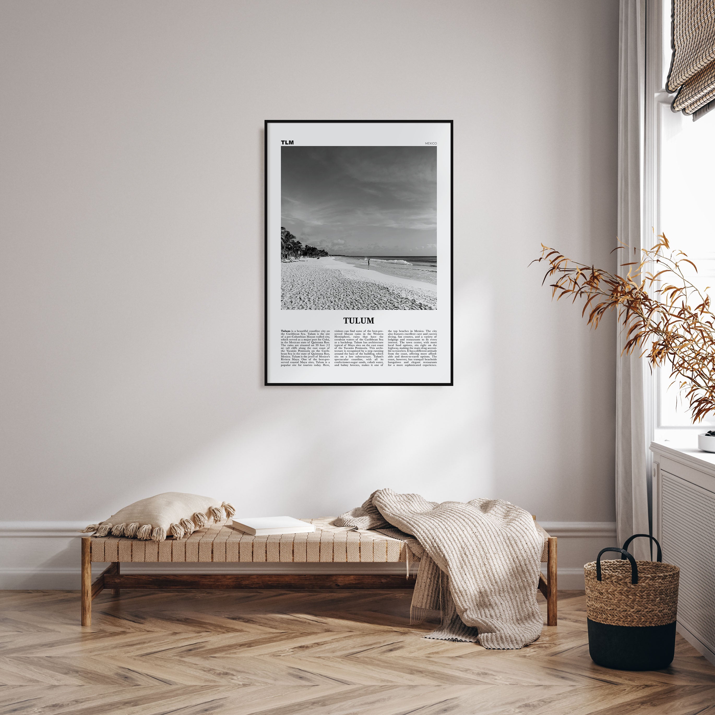 Tulum Travel B&W No 1 Poster