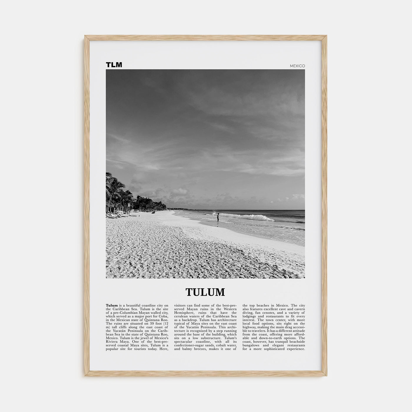 Tulum Travel B&W No 1 Poster