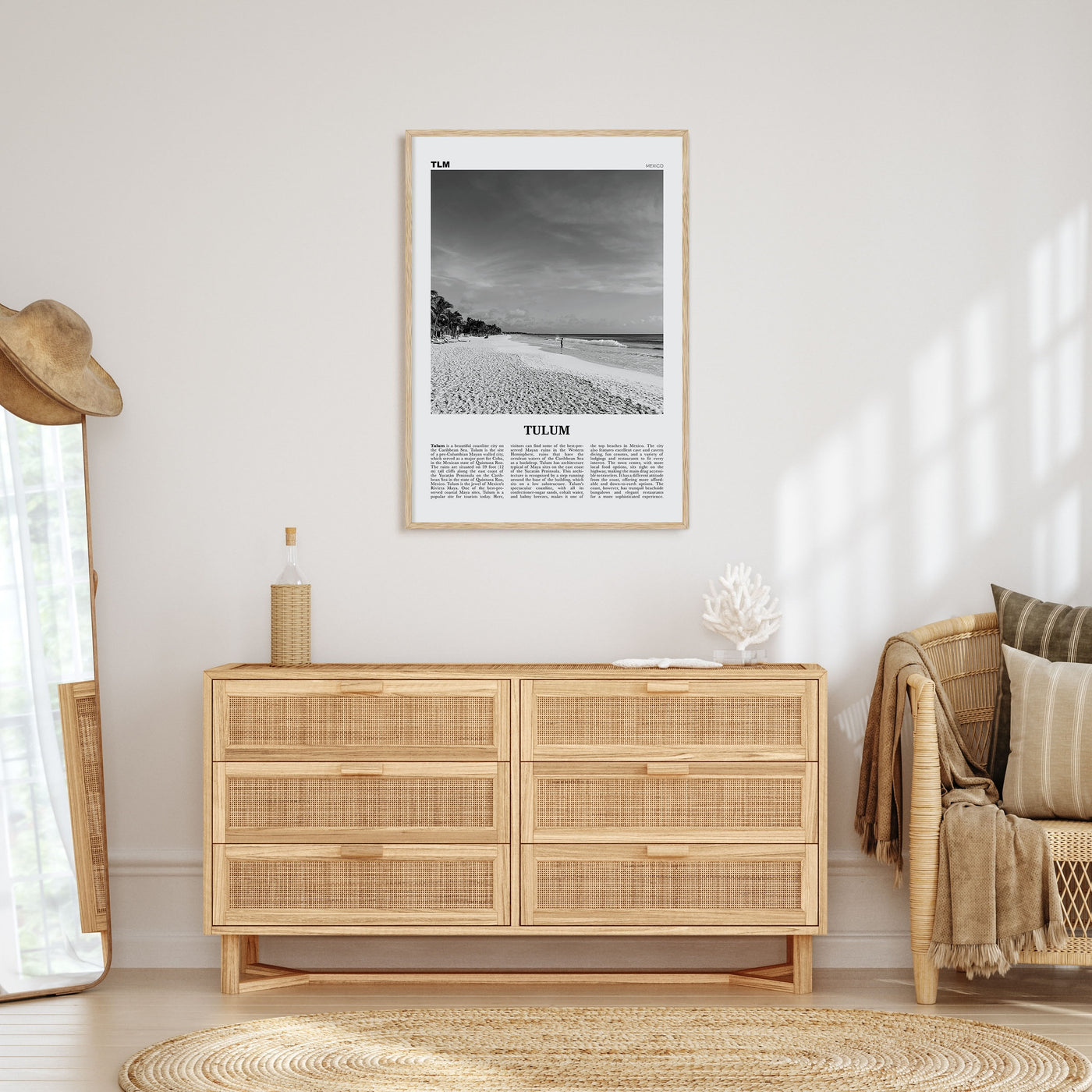 Tulum Travel B&W No 1 Poster
