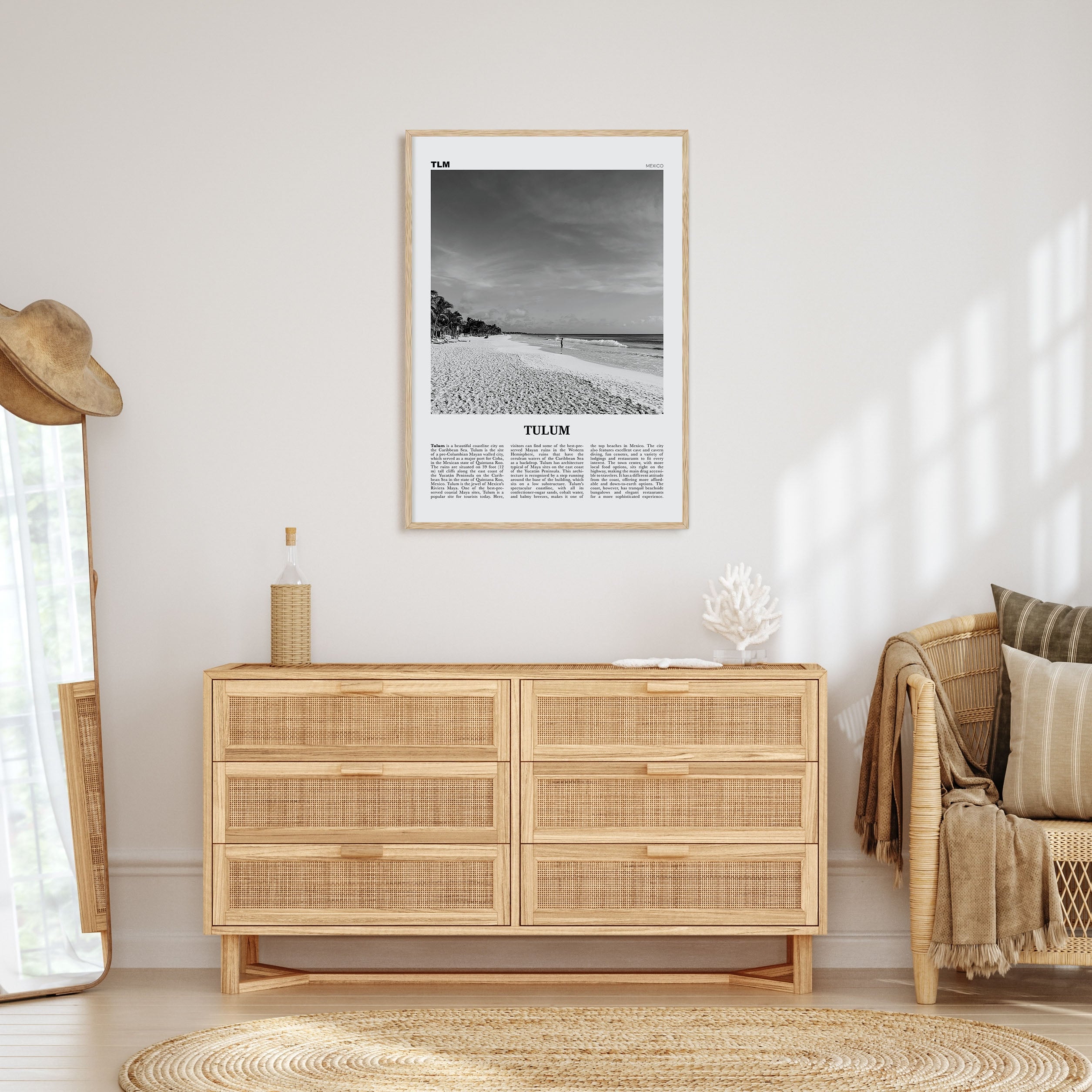 Tulum Travel B&W No 1 Poster