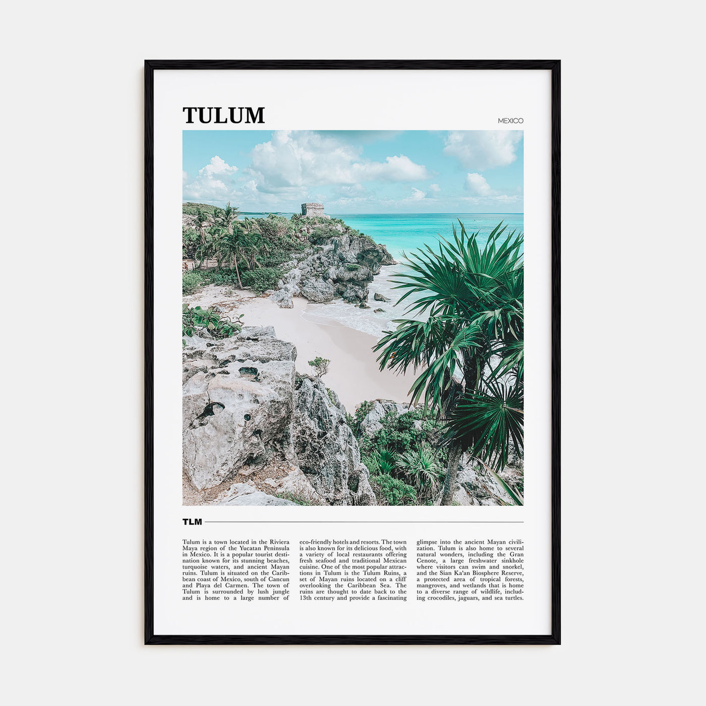 Tulum Travel Color Poster