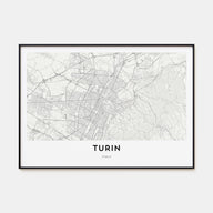 Turin Map Landscape Poster