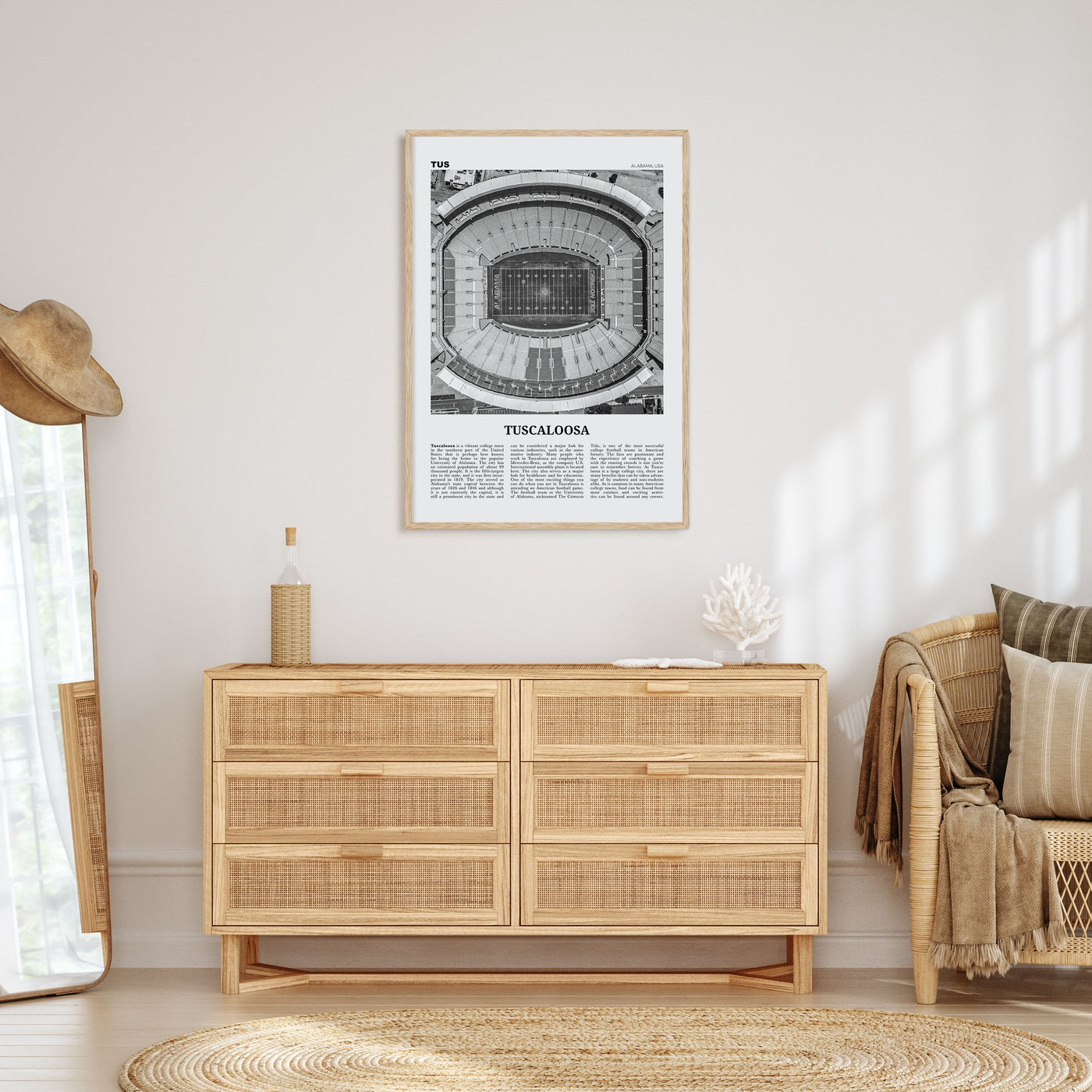 Tuscaloosa Travel B&W No 1 Poster