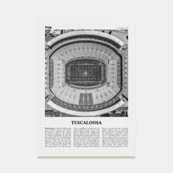 Tuscaloosa Travel B&W No 1 Poster
