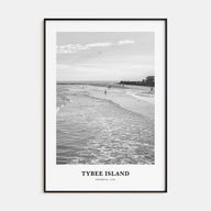 Tybee Island Portrait B&W Poster