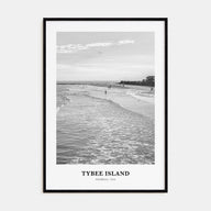 Tybee Island Portrait B&W Poster