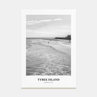 Tybee Island Portrait B&W Poster