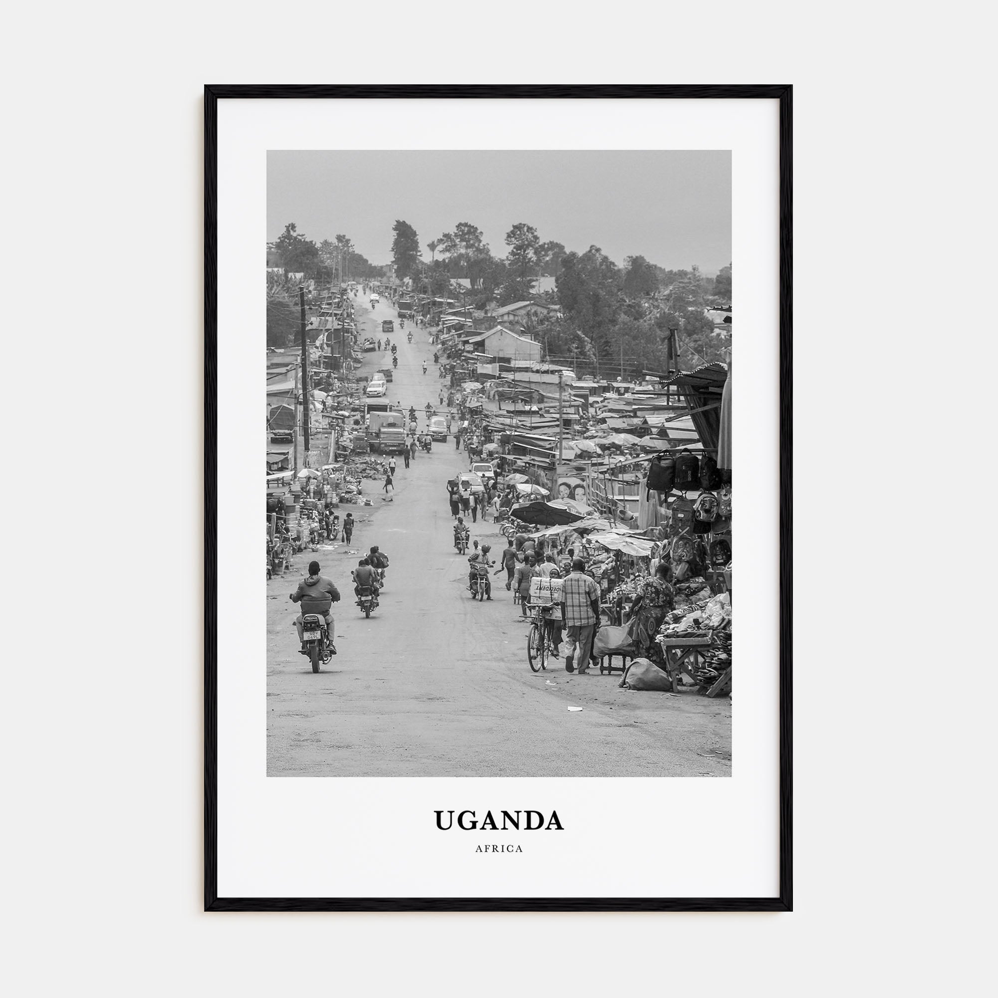 Uganda Portrait B&W Poster
