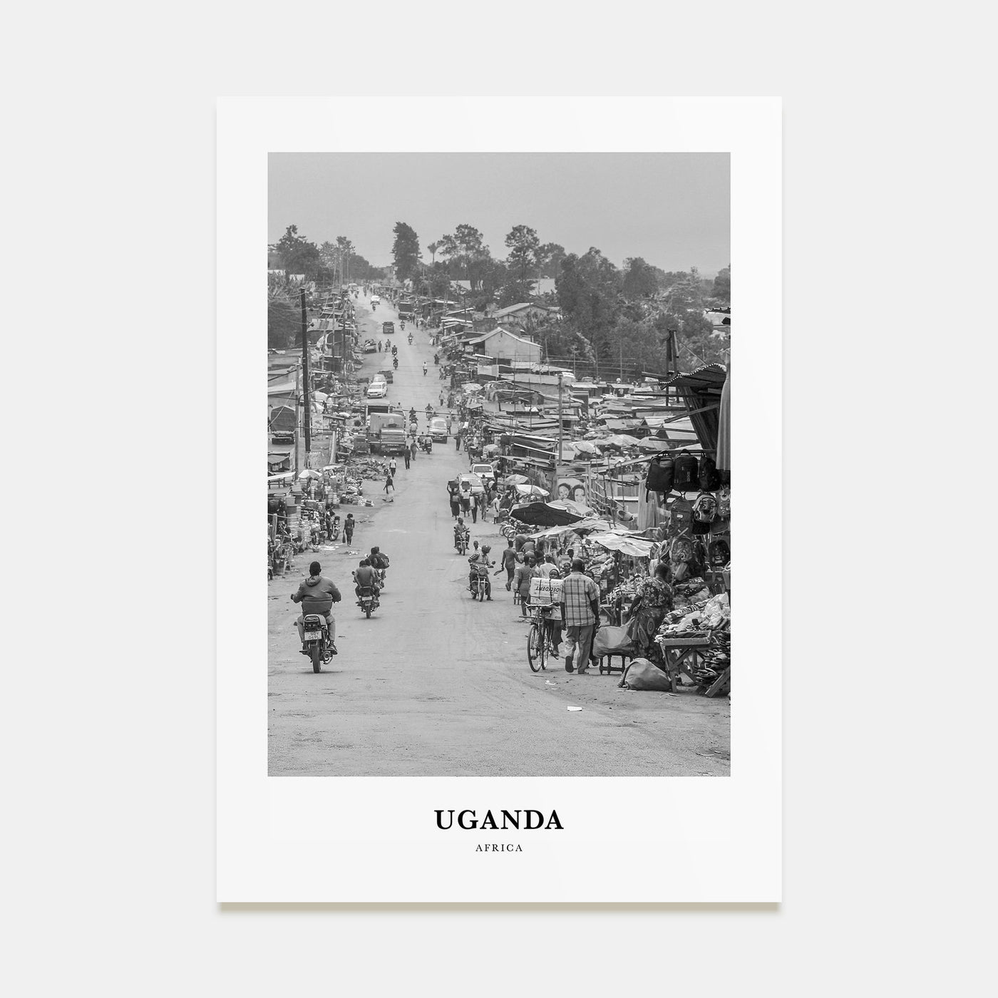 Uganda Portrait B&W Poster