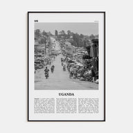 Uganda Travel B&W Poster