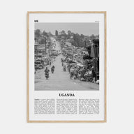Uganda Travel B&W Poster