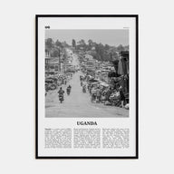 Uganda Travel B&W Poster