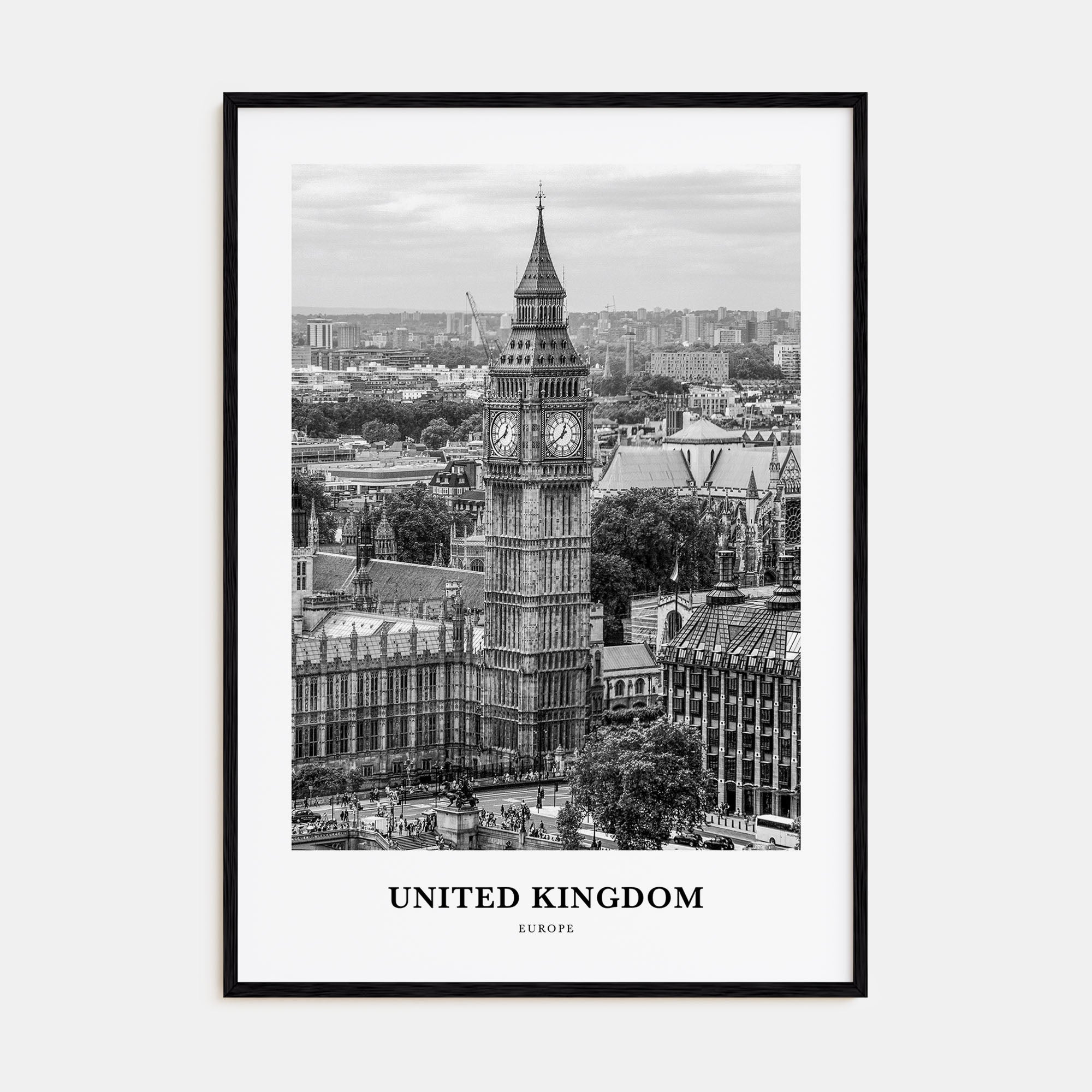 United Kingdom Portrait B&W No 1 Poster
