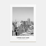 Upper East Side Portrait B&W Poster