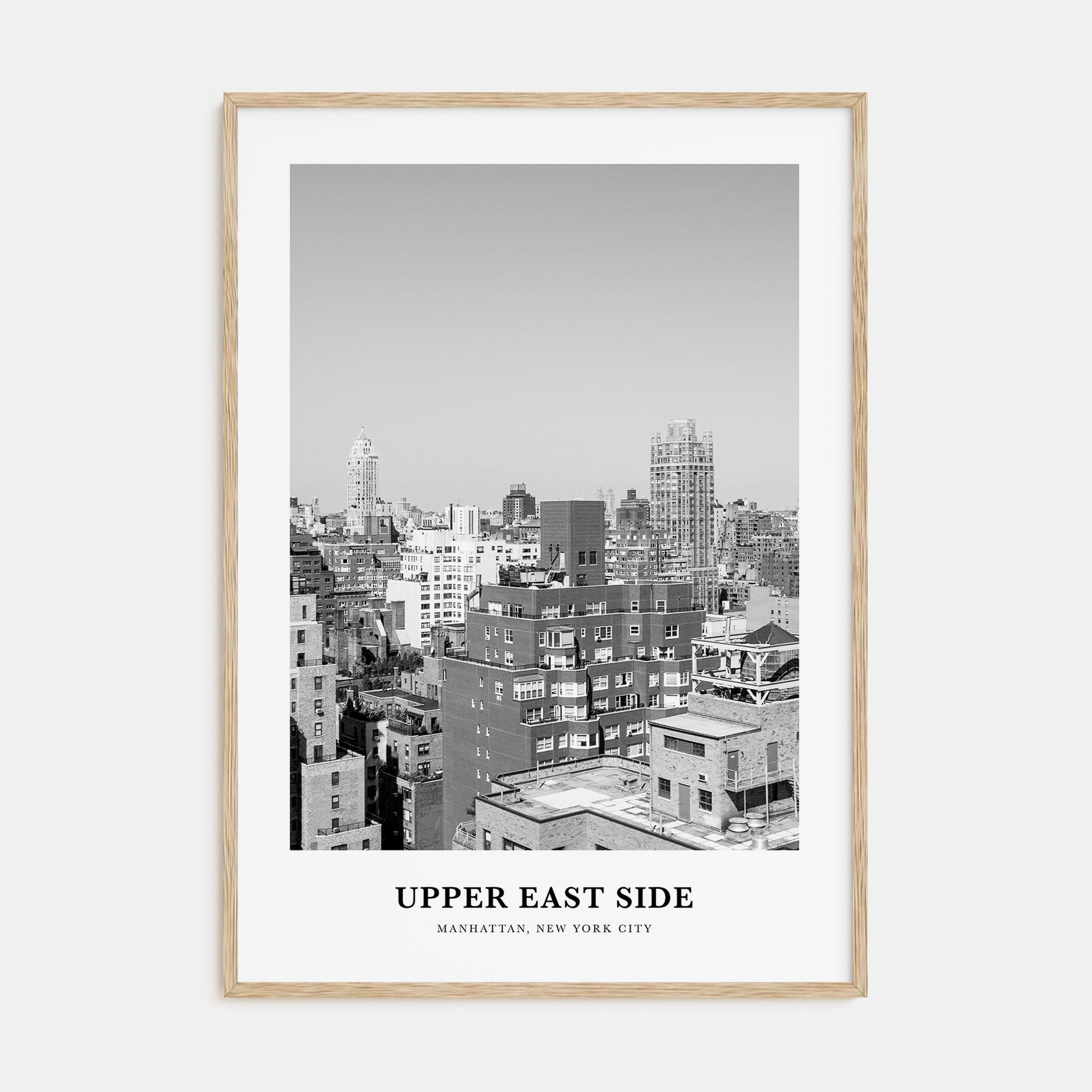 Upper East Side Portrait B&W Poster