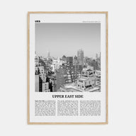 Upper East Side Travel B&W Poster