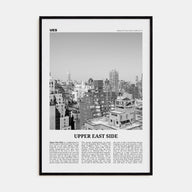 Upper East Side Travel B&W Poster
