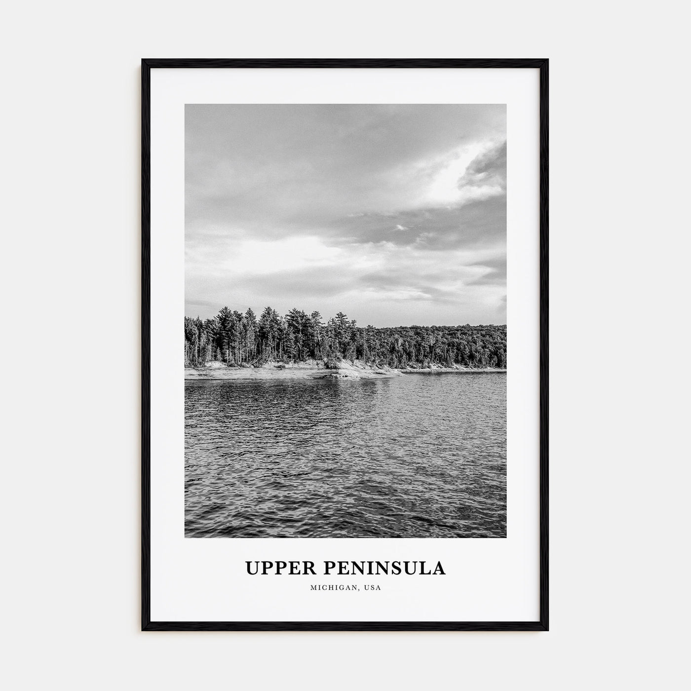 Upper Peninsula Portrait B&W Poster