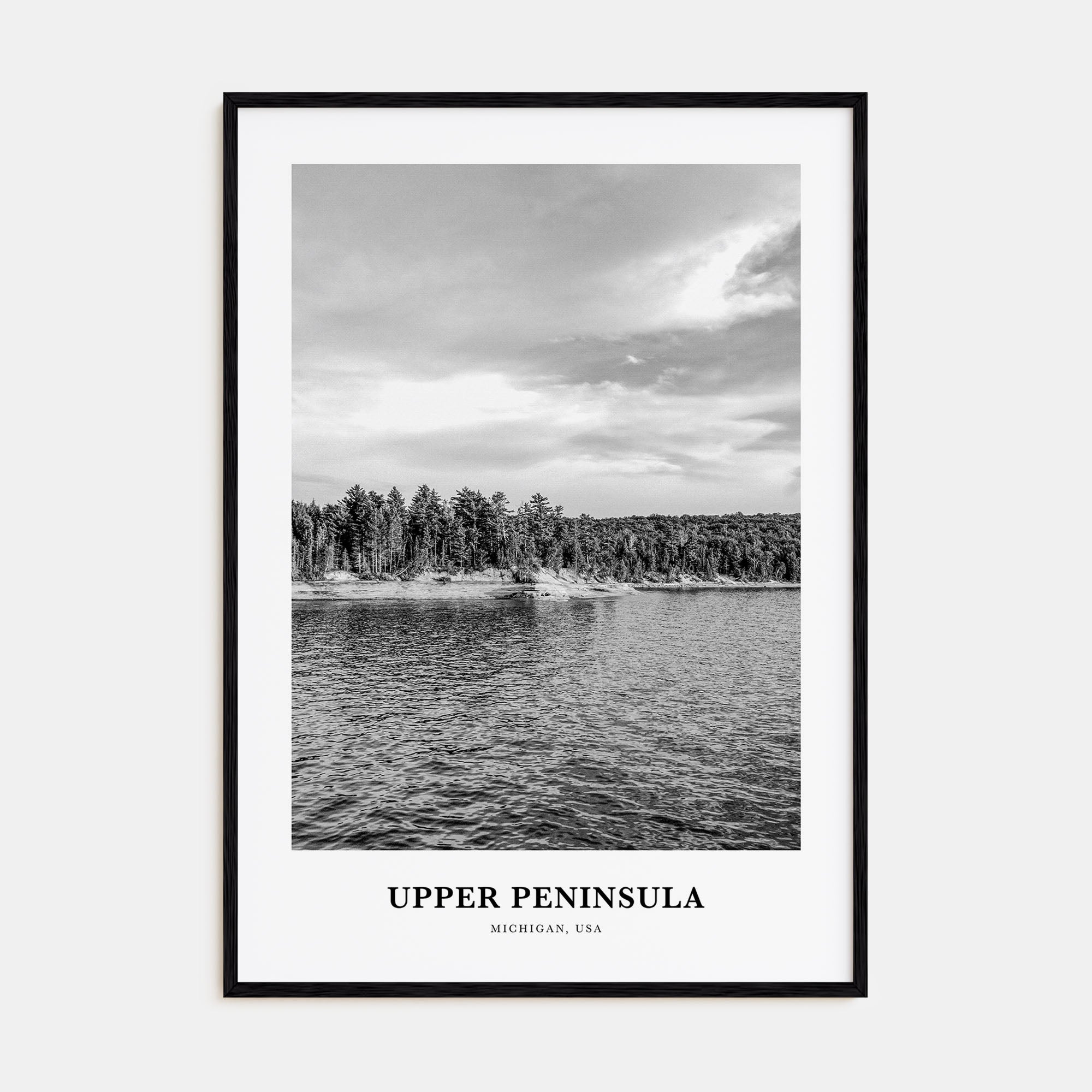 Upper Peninsula Portrait B&W Poster