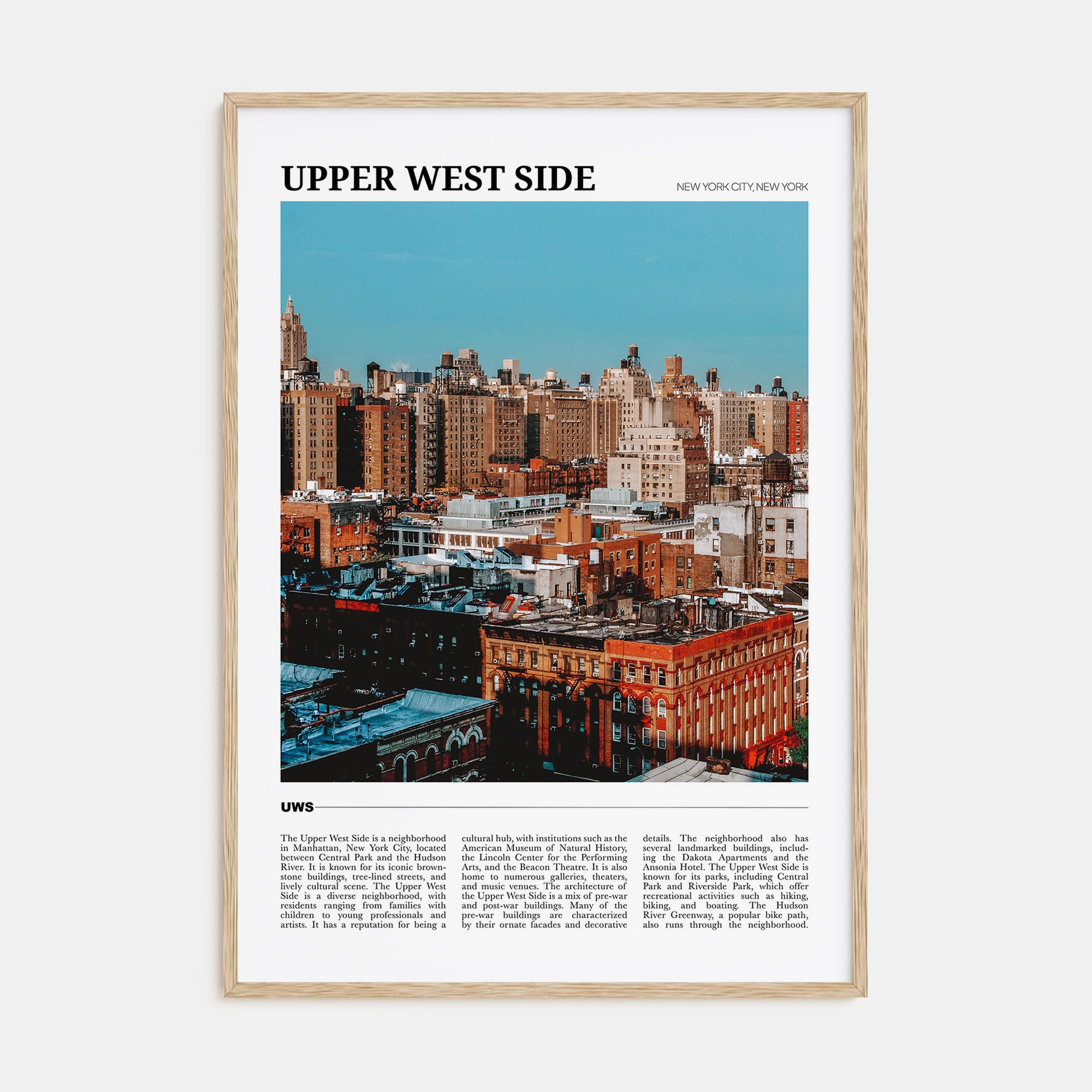 Upper West Side Travel Color Poster