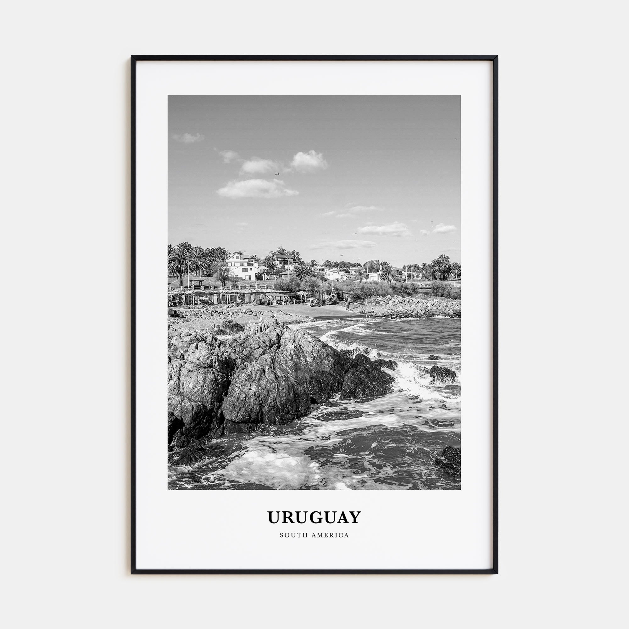 Uruguay Portrait B&W Poster