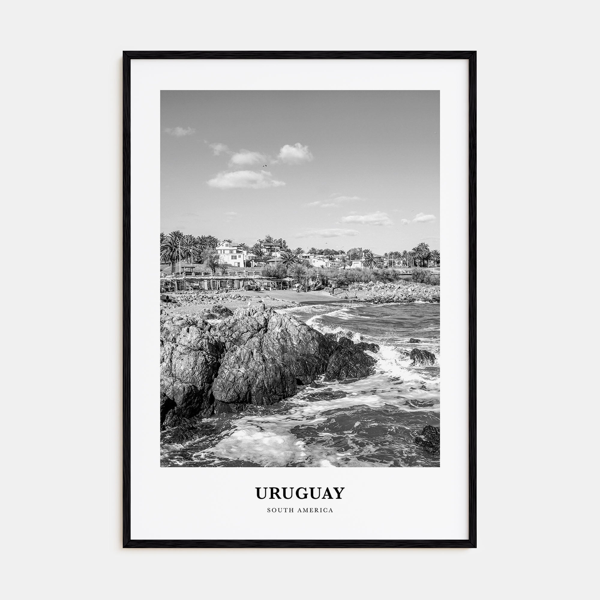Uruguay Portrait B&W Poster
