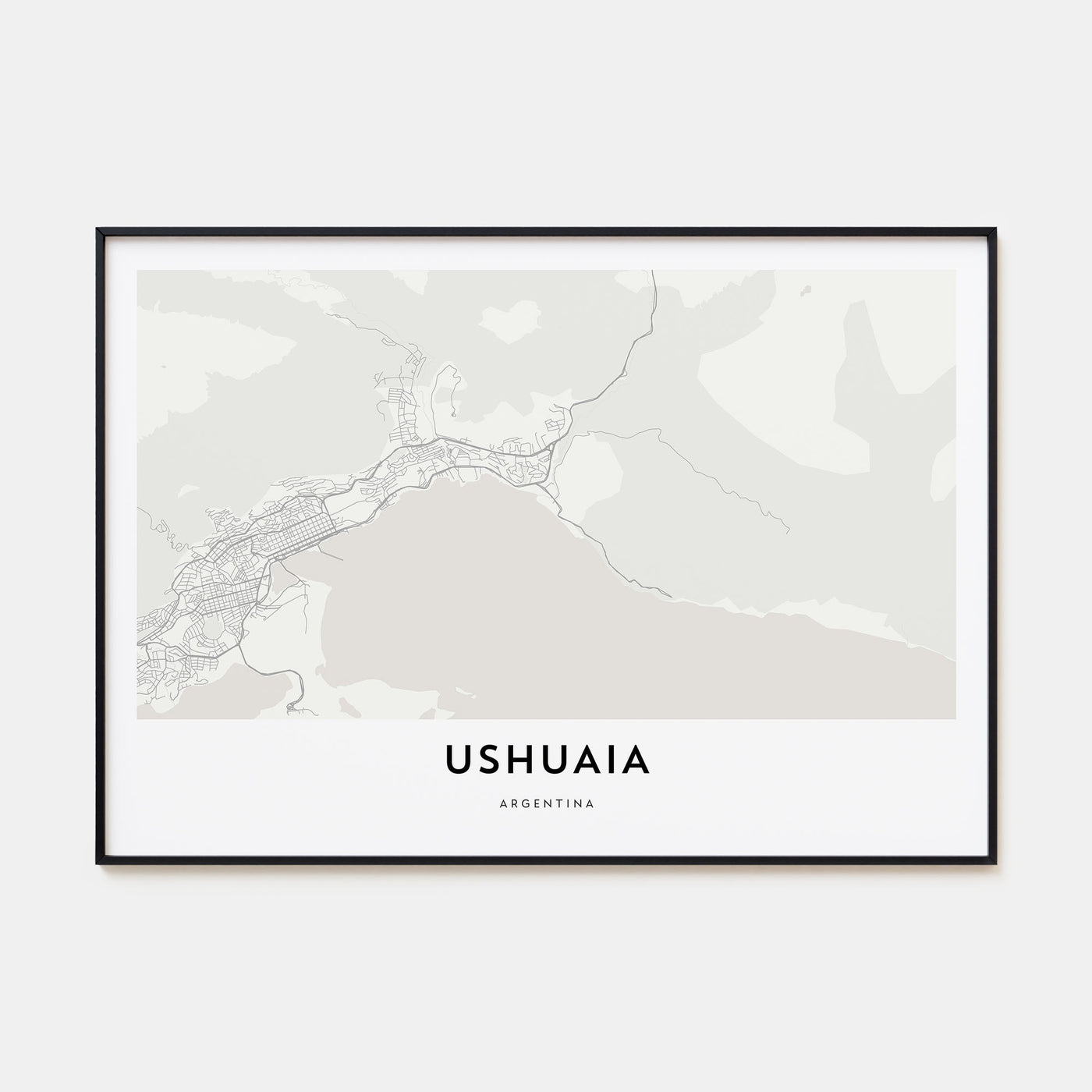 Ushuaia Map Landscape Poster