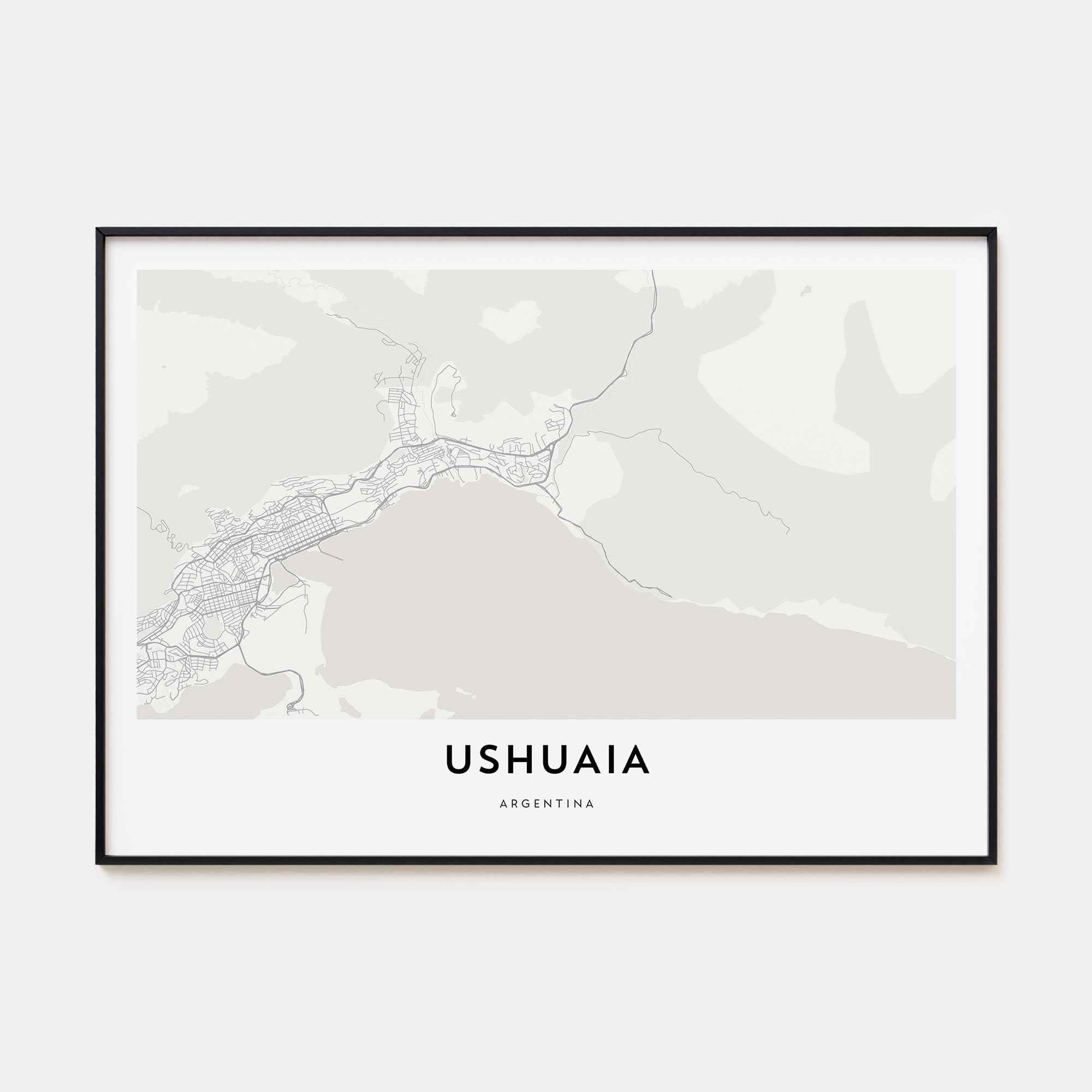 Ushuaia Map Landscape Poster
