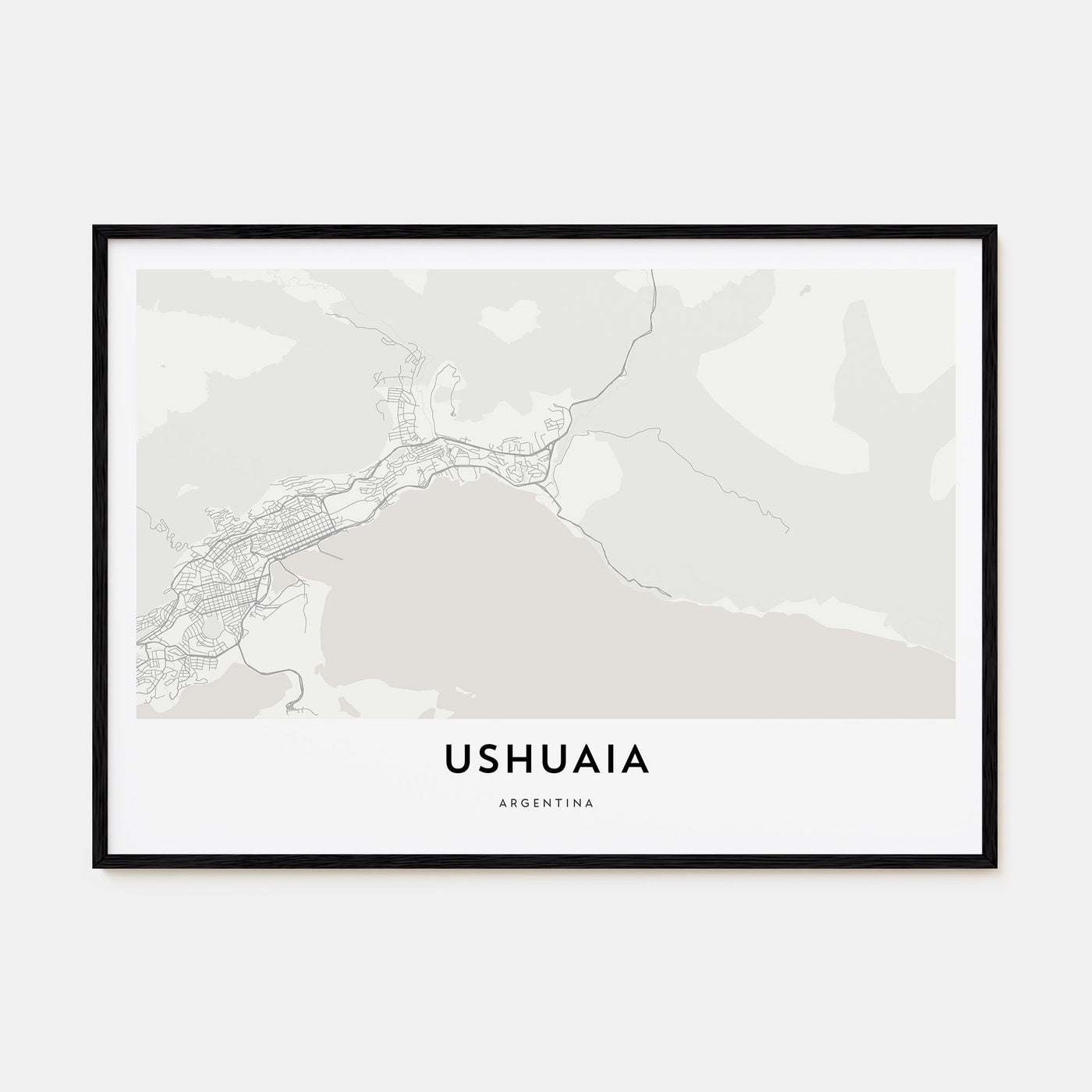 Ushuaia Map Landscape Poster