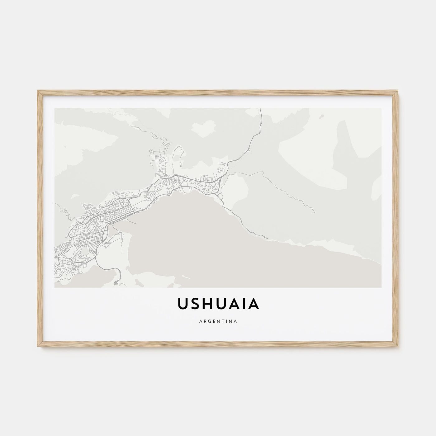 Ushuaia Map Landscape Poster