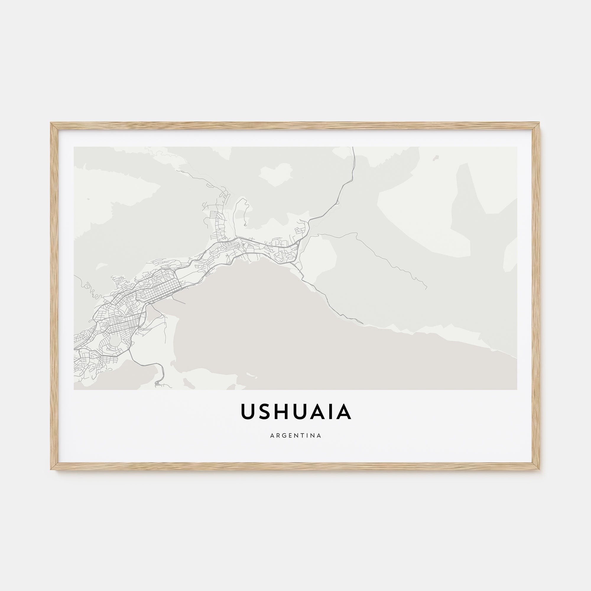 Ushuaia Map Landscape Poster