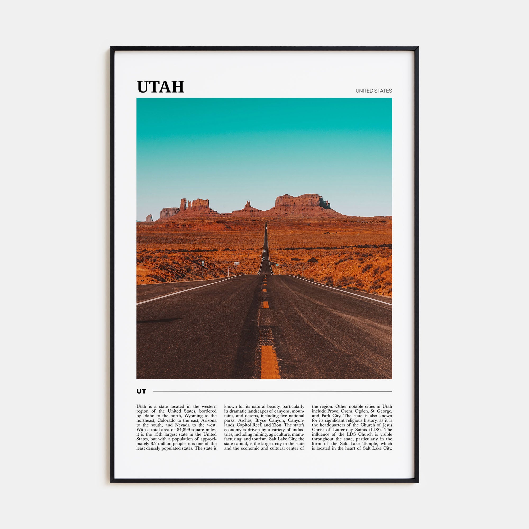 Utah Travel Color No 3 Poster