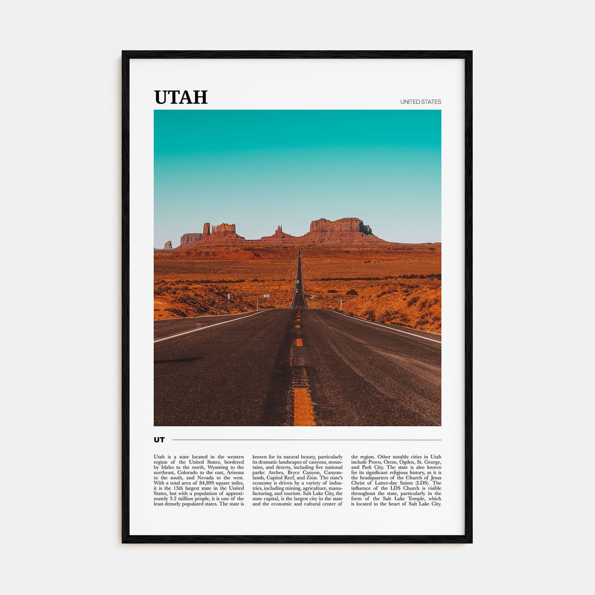 Utah Travel Color No 3 Poster