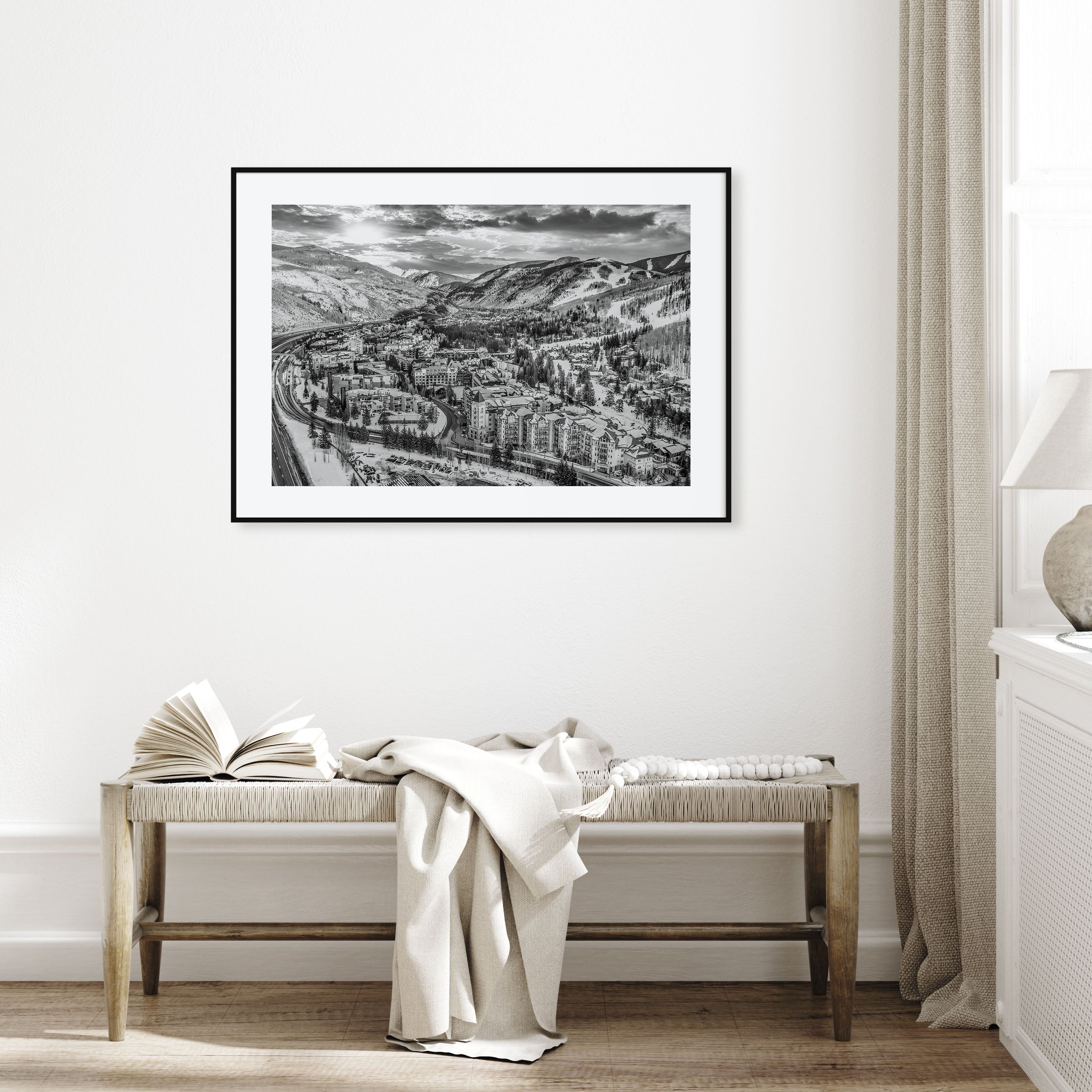 Vail Landscape B&W Poster