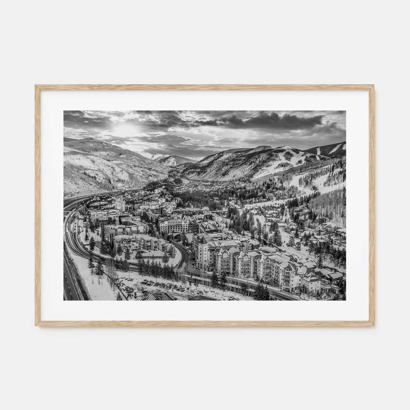 Vail Landscape B&W Poster
