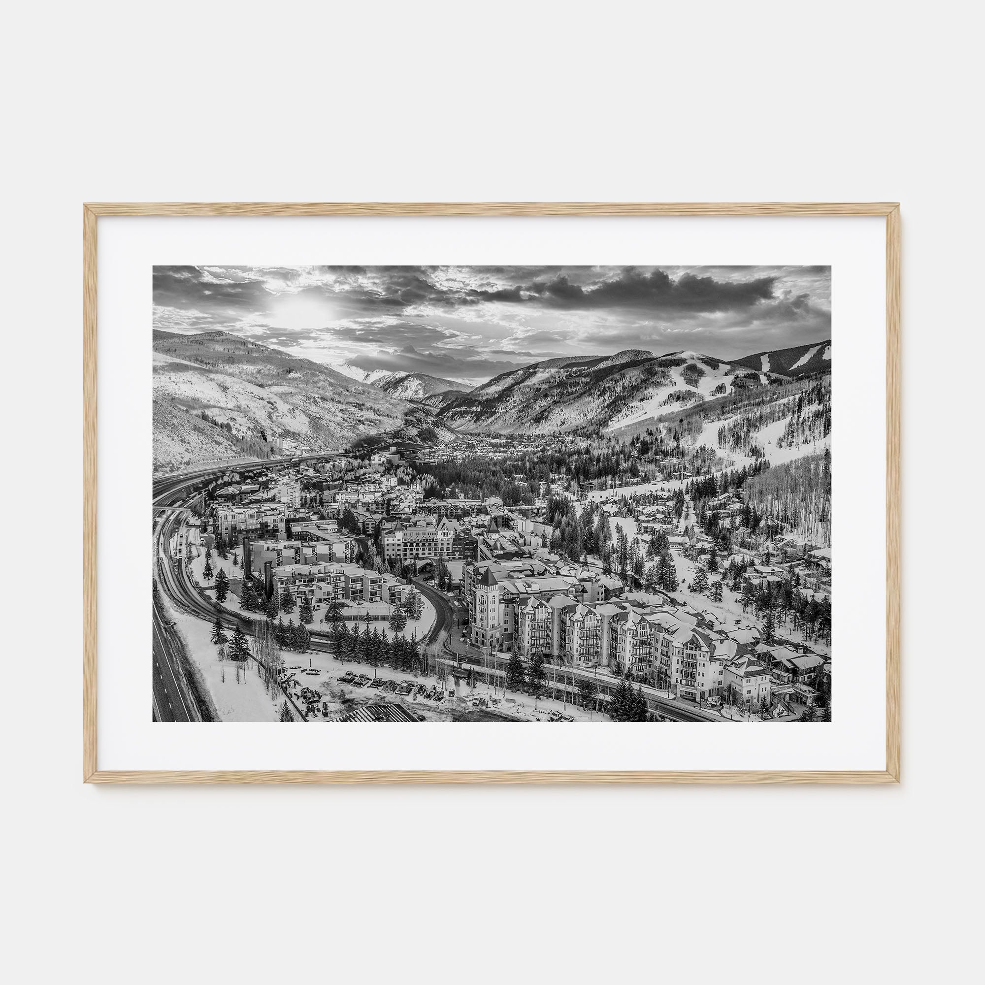 Vail Landscape B&W Poster