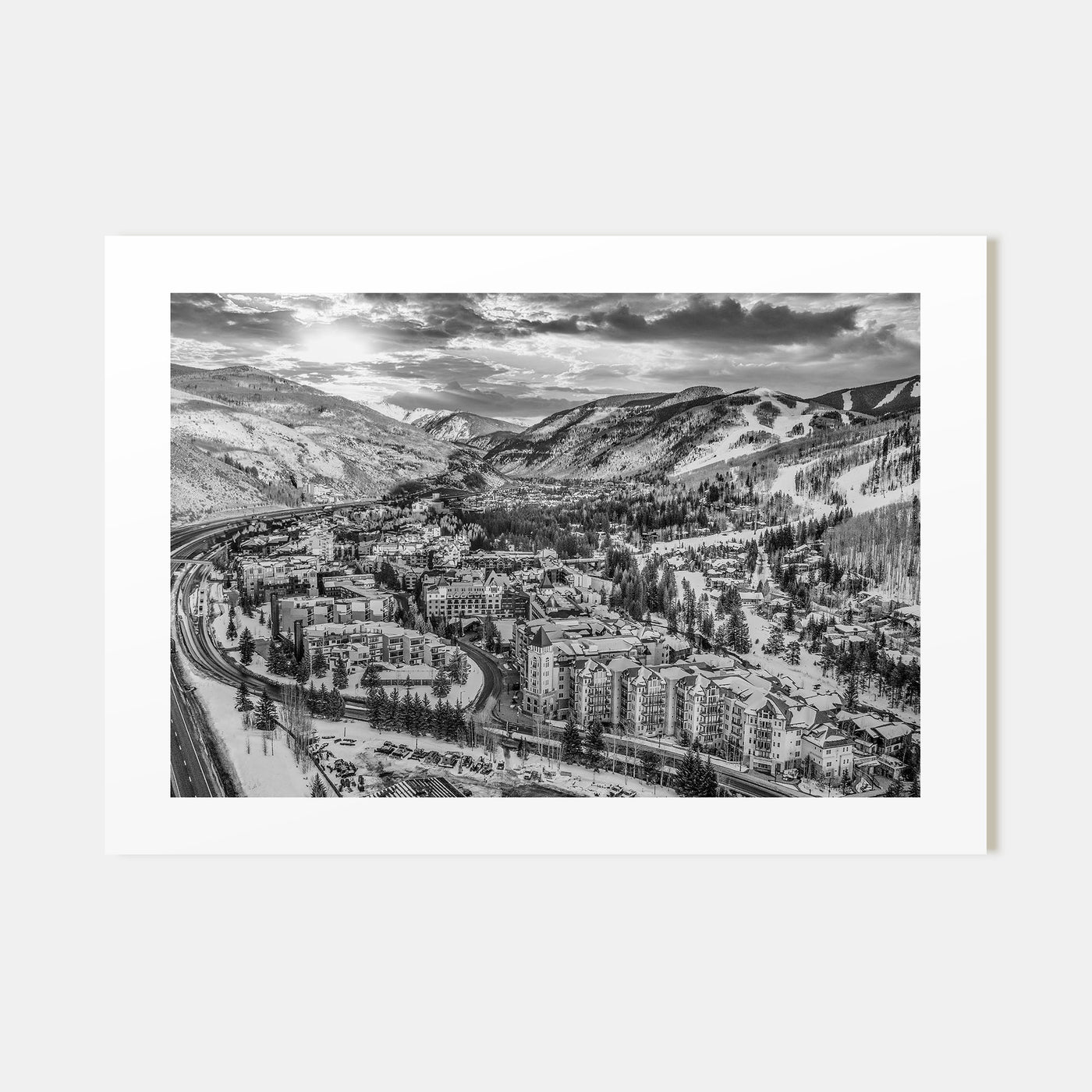 Vail Landscape B&W Poster